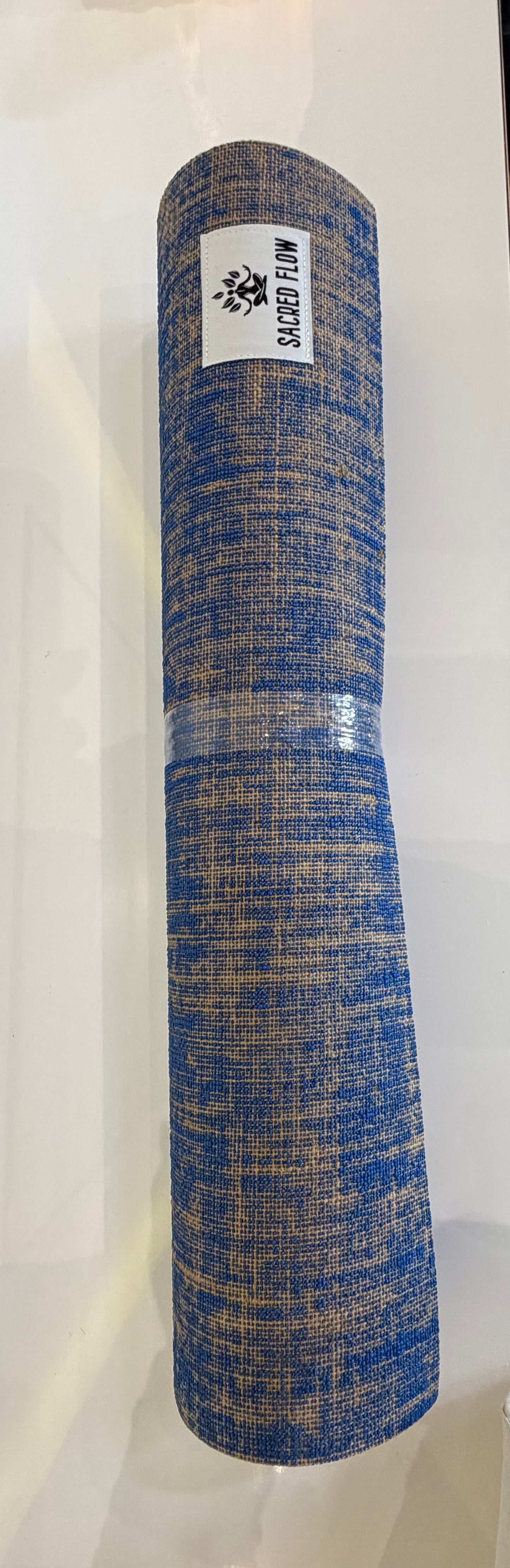 Natural Jute Yoga Mat- Deep Indigo
