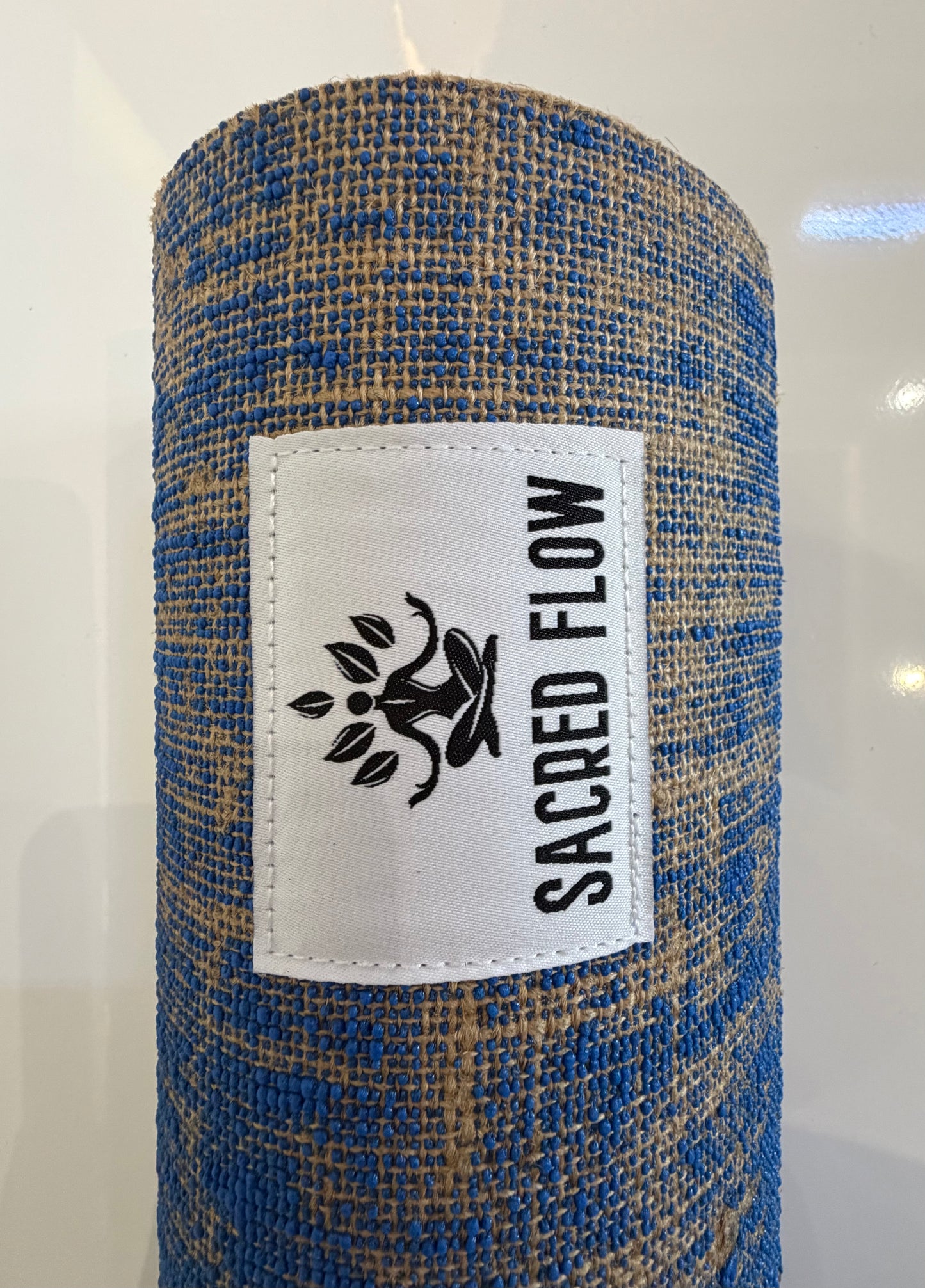 Natural Jute Yoga Mat- Deep Indigo